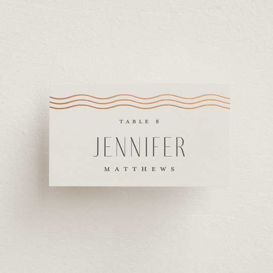 "Newberry" - Place Cards in Bisque by Kristie Kern - Front with Free Guest Printing