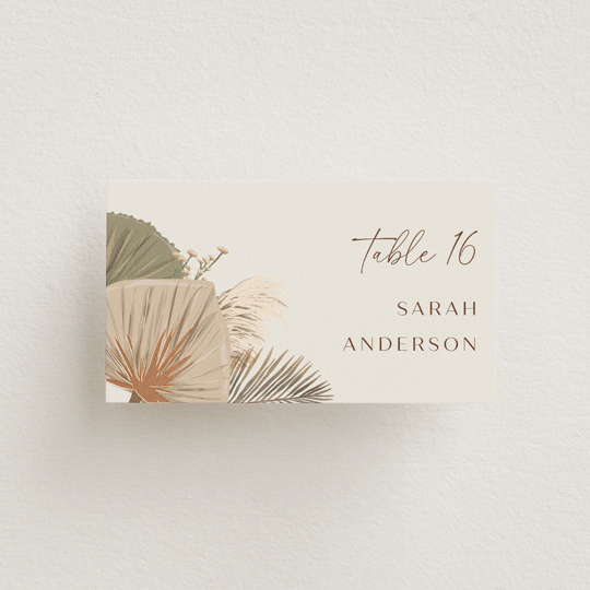 "Jasmine" - Place Cards in Dusk by Susan Moyal - Front with Free Guest Printing