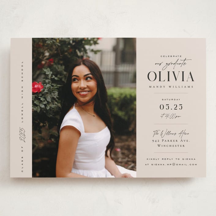 "Invitation with photo" - Graduation Party Invitations in Petal by Orasie - Front
