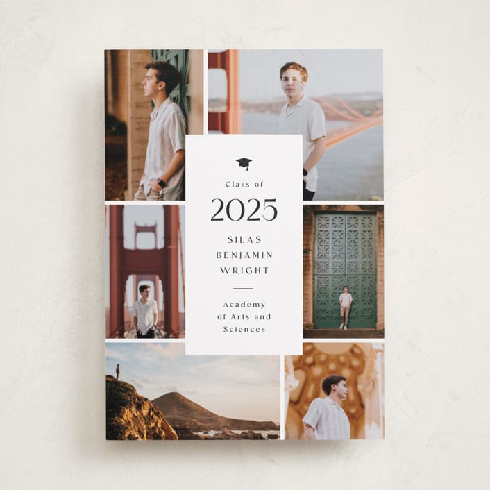 "pastiche" - Graduation Announcements in Raven by Olivia Raufman - Front