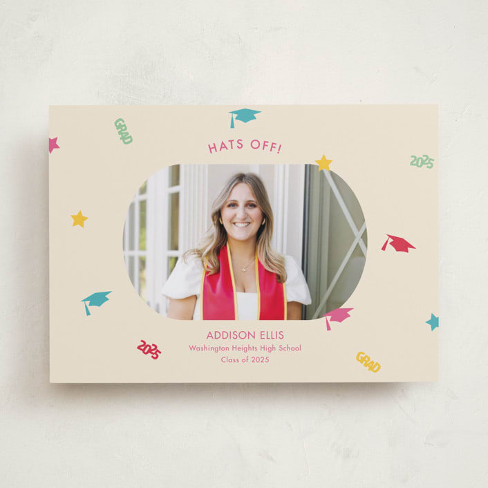 "Confetti Drop" - Graduation Announcements in Multi by Megan Cash - Front