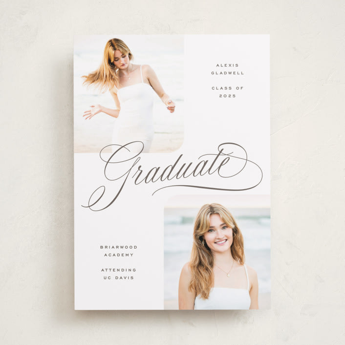 "Ebb and Flow" - Graduation Announcements in Cloud by Hooray Creative - Front