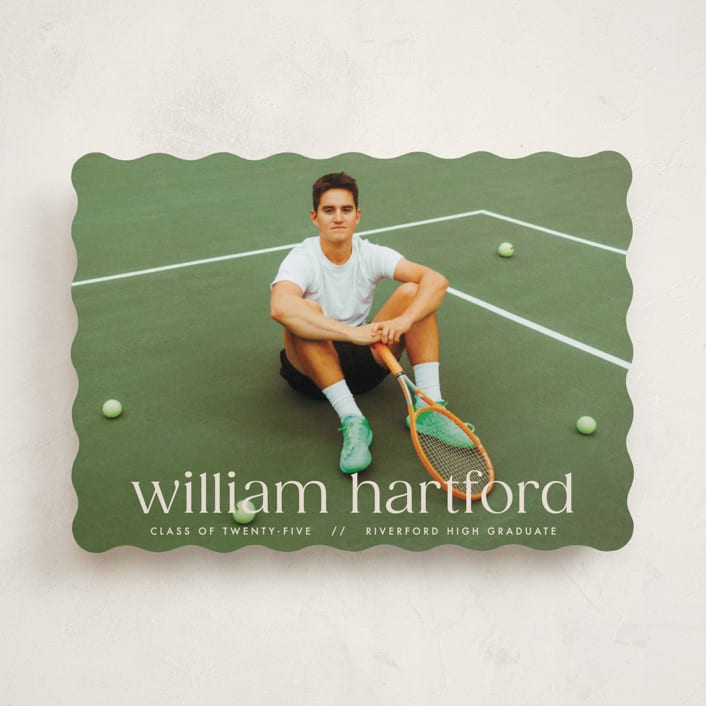 "Hartford" - Graduation Announcements in Silk by Ellen Schlegelmilch - Front