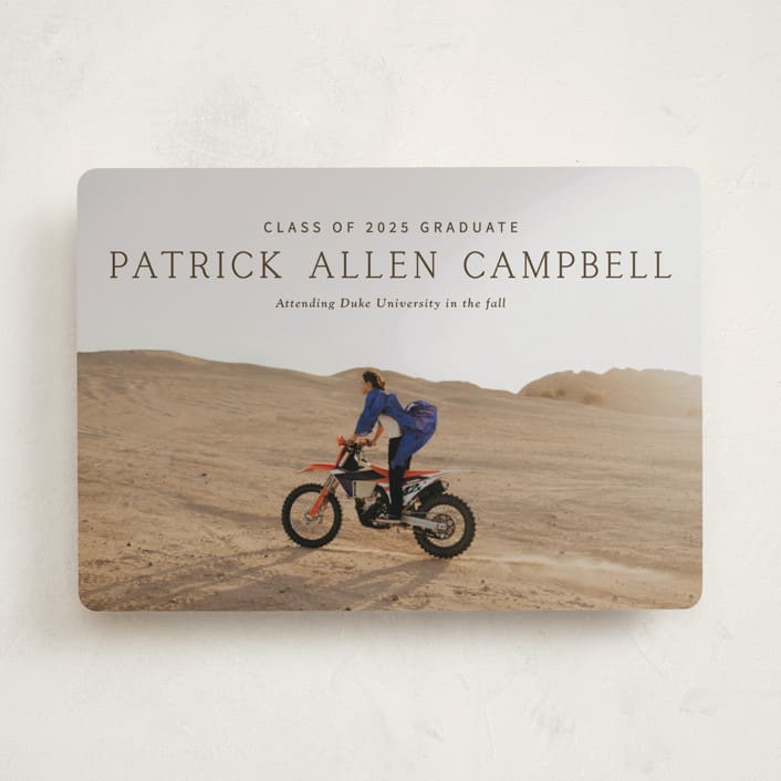"Simply" - Graduation Announcements in Chocolate by Lisa Assenmacher - Front
