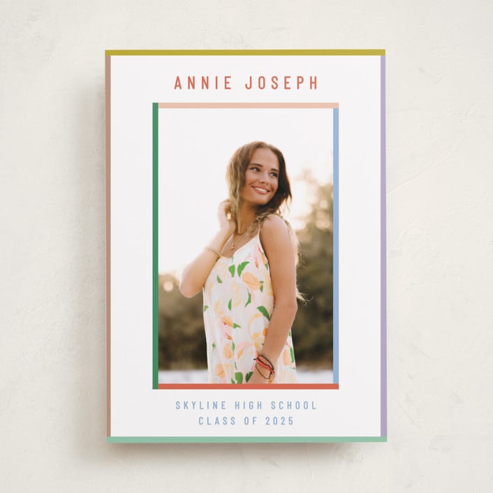 "Color Frame" - Graduation Announcements in Candy by Kelly Watkins - Front