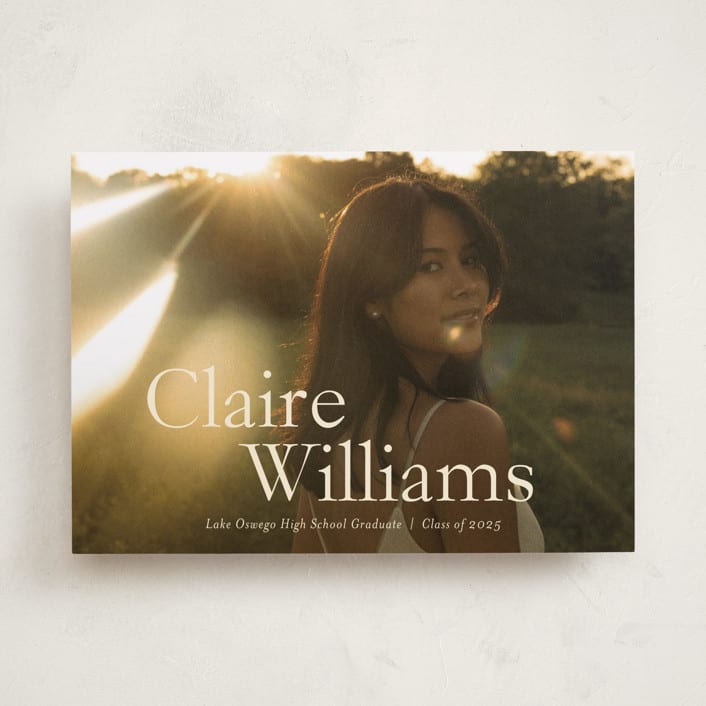 "California" - Graduation Announcements in Milk by Ani Somi - Front