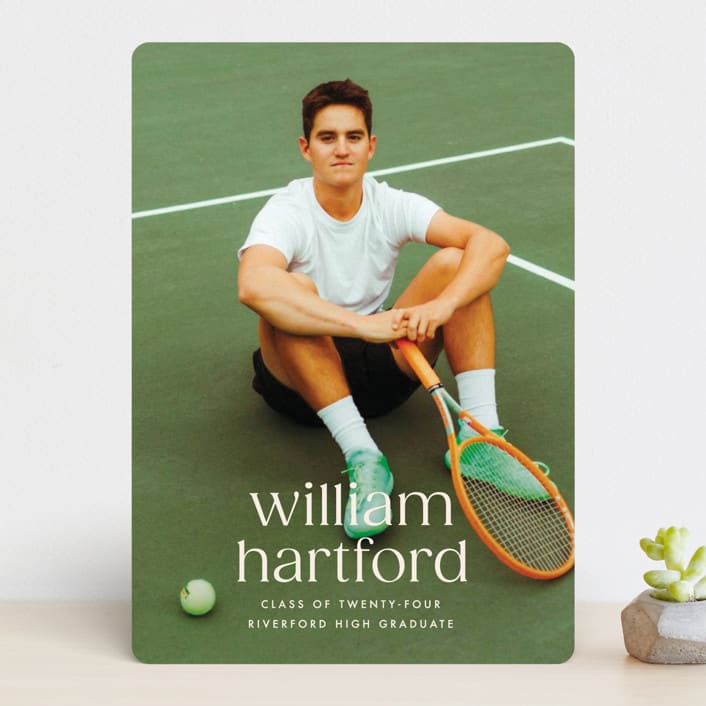 "Hartford" - Graduation Announcements in Silk by Ellen Schlegelmilch - Front