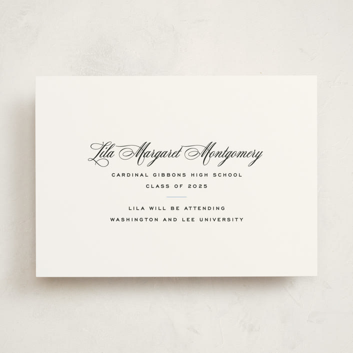 "Cannes" - Graduation Announcements in Pearl by Megan Davis - Front