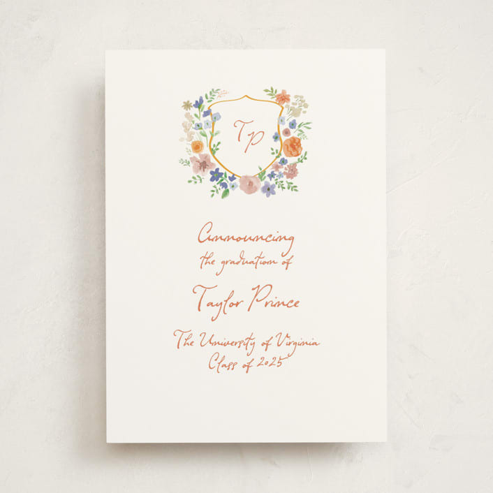 "wildflowers crest" - Graduation Announcements in Hoos by Cass Loh - Front