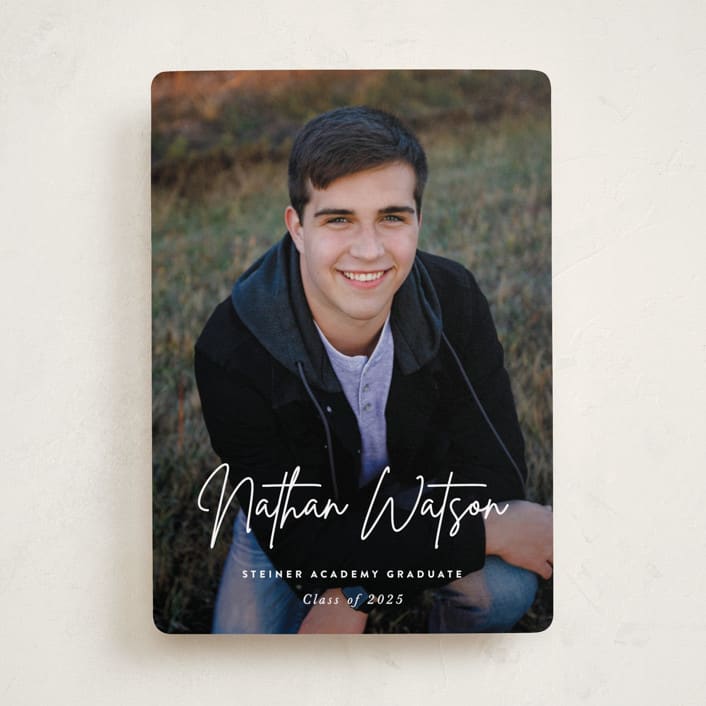 "Signed" - Graduation Announcements in Pearl by Sara Hicks Malone - Front
