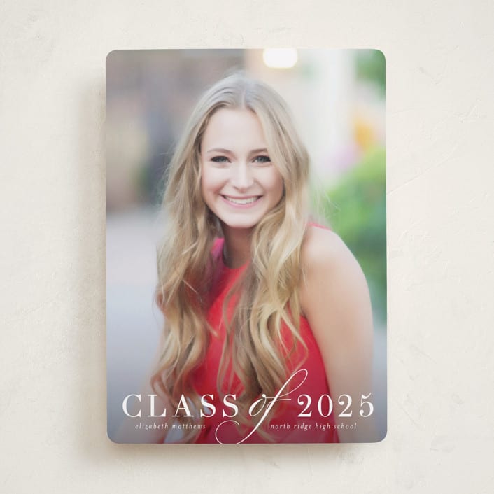 "Timeless Grad" - Graduation Announcements in Pebble by Katy Shen - Front