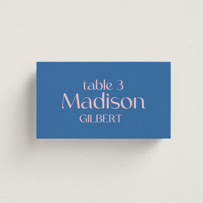"Connected" - Place Cards in Marseille by Claudia Orengo - Front with Free Guest Printing