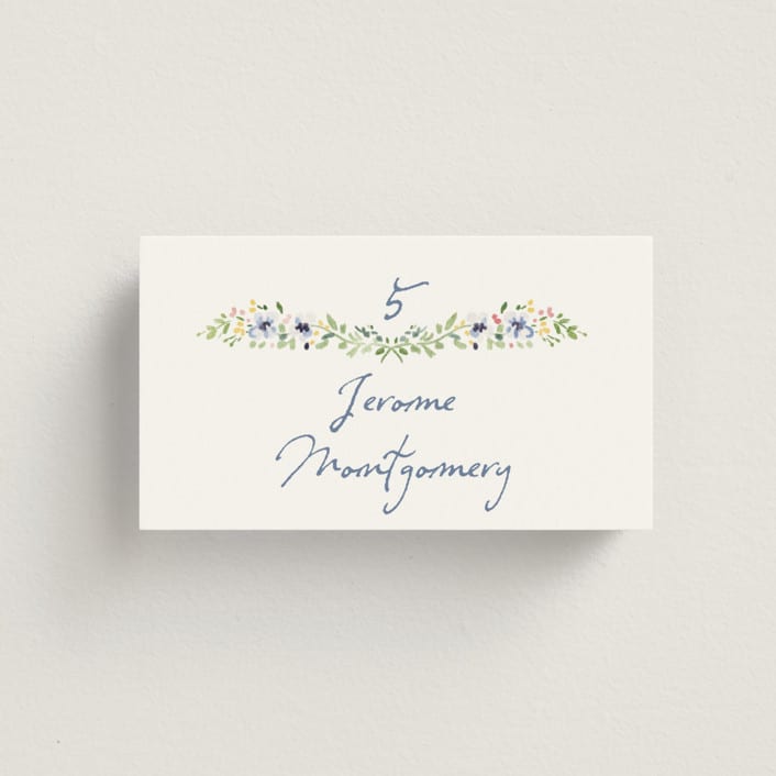 "Meadow Whisper" - Place Cards in Meadow by Petra Kern - Front with Free Guest Printing