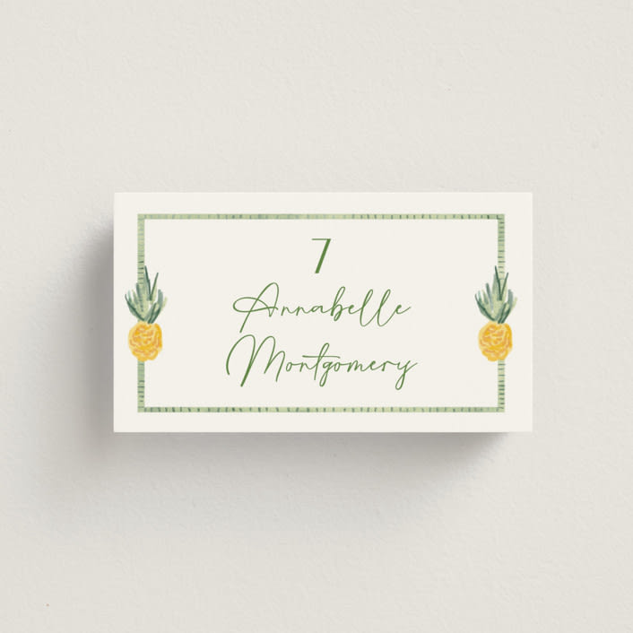 "Tropical Dreams" - Place Cards in Jungle by Petra Kern - Front with Free Guest Printing