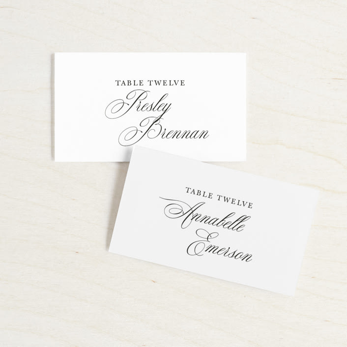 "Best is yet to come" - Place Cards in Classique by Design Lotus - Front with Free Guest Printing