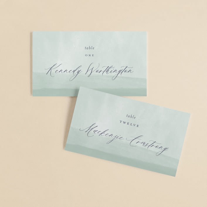 "Delicate Garden" - Place Cards in Wildflower by Ashley DeMeyere - Front with Free Guest Printing