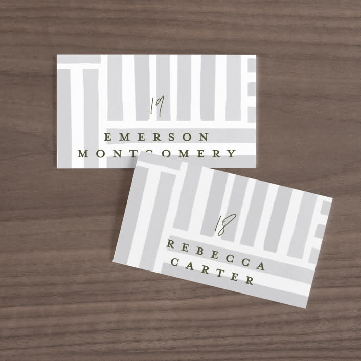 "Fall Flurry" - Place Cards in Fall by Grace Kreinbrink - Front with Free Guest Printing