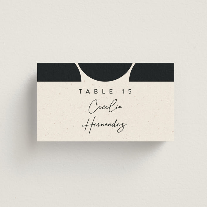 "Kenai" - Place Cards in Shadow by Carly Reed Walker - Front with Free Guest Printing