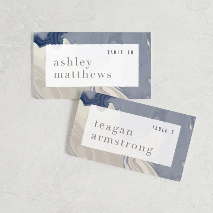 "marble majesty" - Place Cards in Mountain Range by Hooray Creative - Front with Free Guest Printing