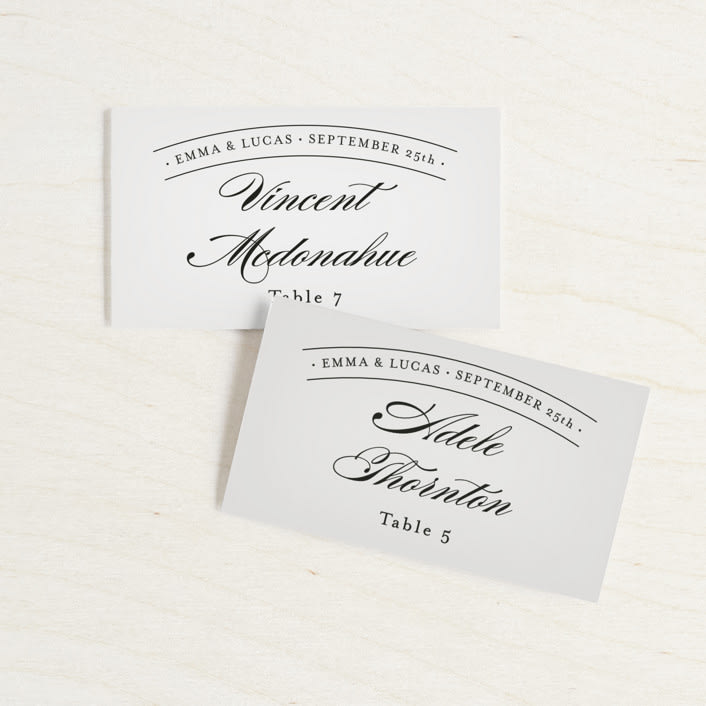 "Big City - New York City" - Place Cards in Light Taupe by Hooray Creative - Front with Free Guest Printing