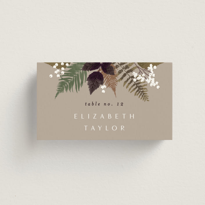 "Autumnal" - Place Cards in Natural by Alethea and Ruth - Front with Free Guest Printing