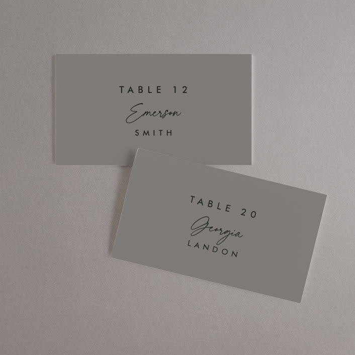 "The Ultimate After Party" - Place Cards in Fog by Becky Nimoy - Front with Free Guest Printing
