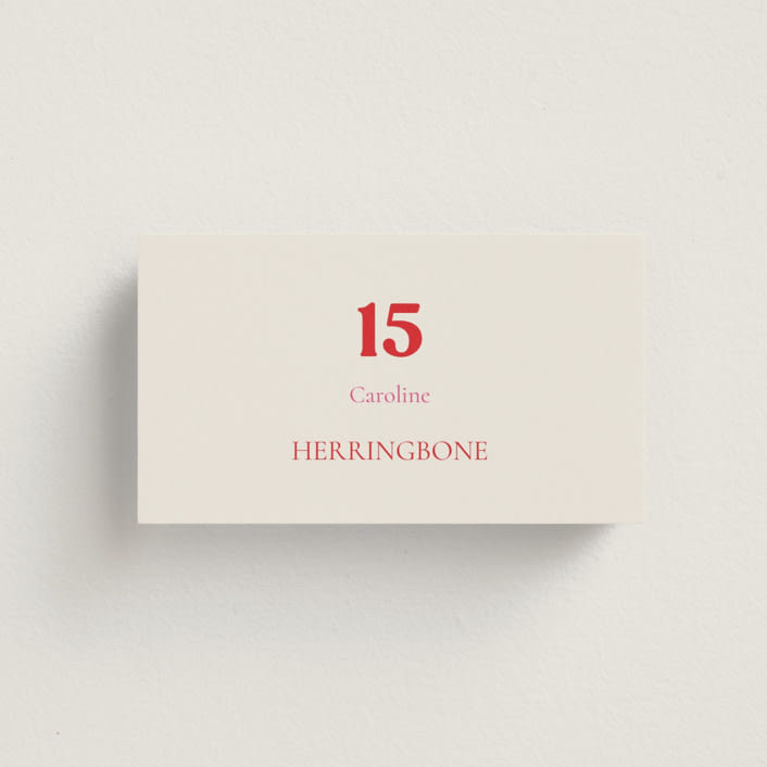"Pop love" - Place Cards in New York by Bethania Lima - Front with Free Guest Printing