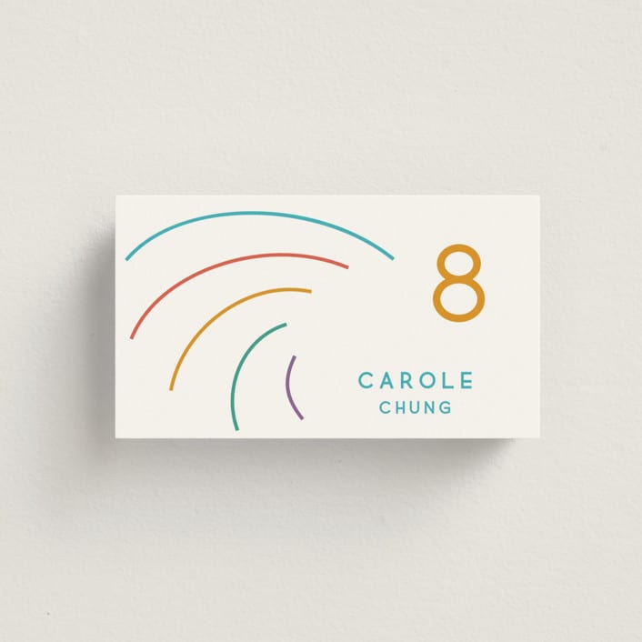 "rainbow 2.0" - Place Cards in Light Hearted by Deborah Chou - Front with Free Guest Printing