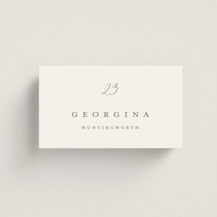 "spiku" - Place Cards in Pearl by chocomocacino - Front with Free Guest Printing