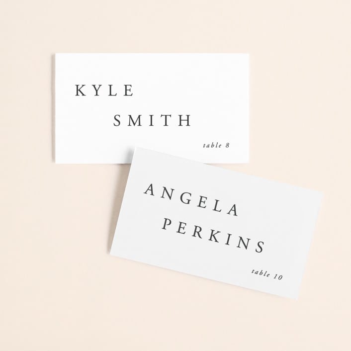 "The Minimalist" - Place Cards in Air by lulu and isabelle - Front with Free Guest Printing
