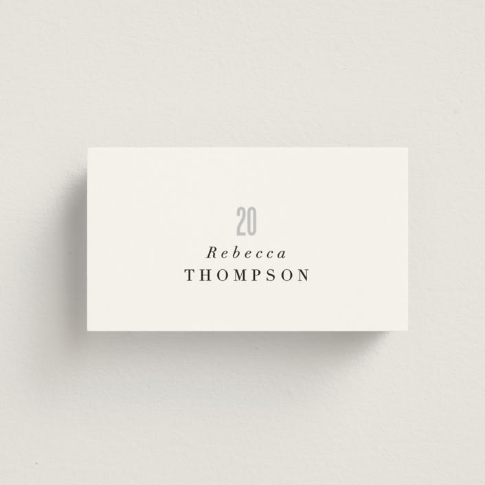 "Monumental" - Place Cards in Cotton by Jessie Steury - Front with Free Guest Printing