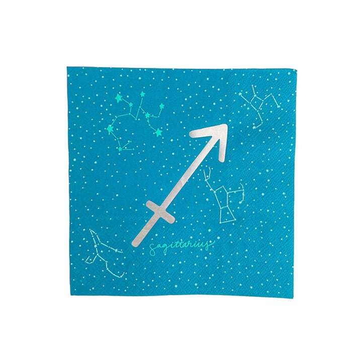 "Zodiac Sagittarius Large Napkins - set of 16" - Party Napkins in blue by Jollity and Co