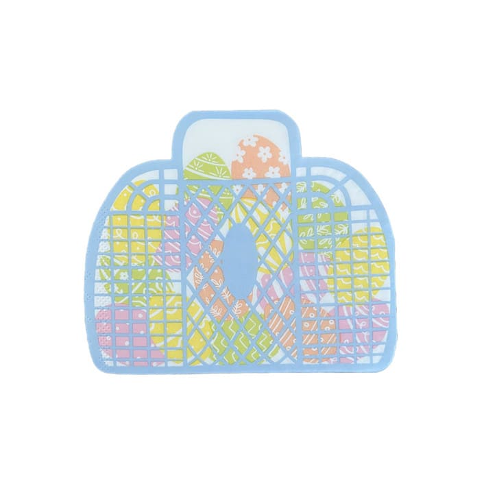 "Bunnies In The Garden Large "Basket" Napkins - Set of 16" - Party Napkins in blue by Jollity and Co