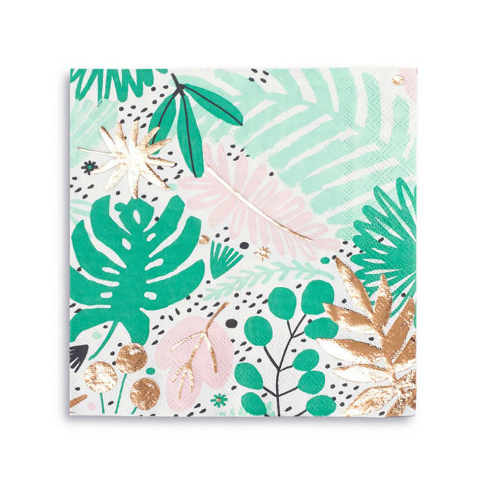 "Tropicale Large Napkins- Pack of 16" - Party Napkins in green by Jollity and Co