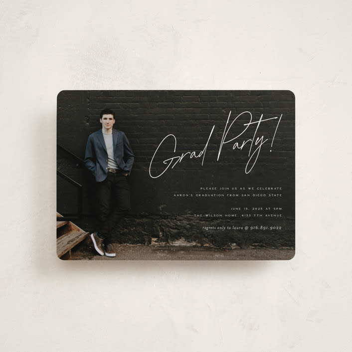 "Written" - Graduation Party Invitations in Cloud by Christie Garcia - Front