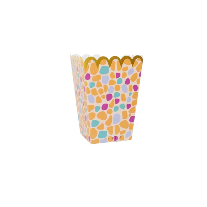 "Safari Popcorn Boxes - Pack of 12" - Party Table Decor in orange by MA FÊTE