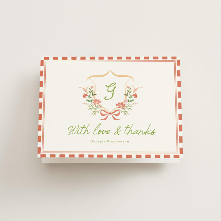 "Grandview" - Bridal Shower Thank You Cards in Sunset by Melanie Kosuge - Front