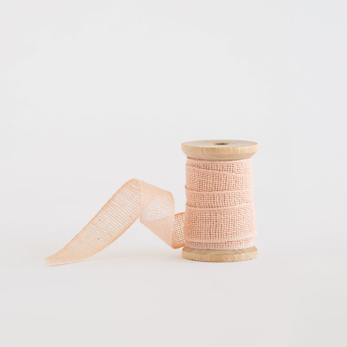 "Blush Loose Weave Cotton" - Ribbon in blush by Minted - Ribbon