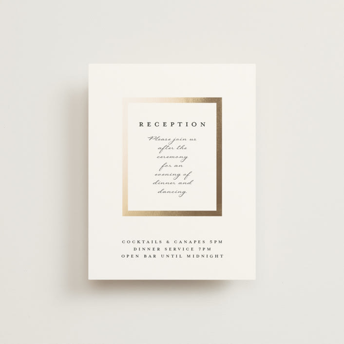 "Defined" - Reception Cards in Snow by mo kelley - Front