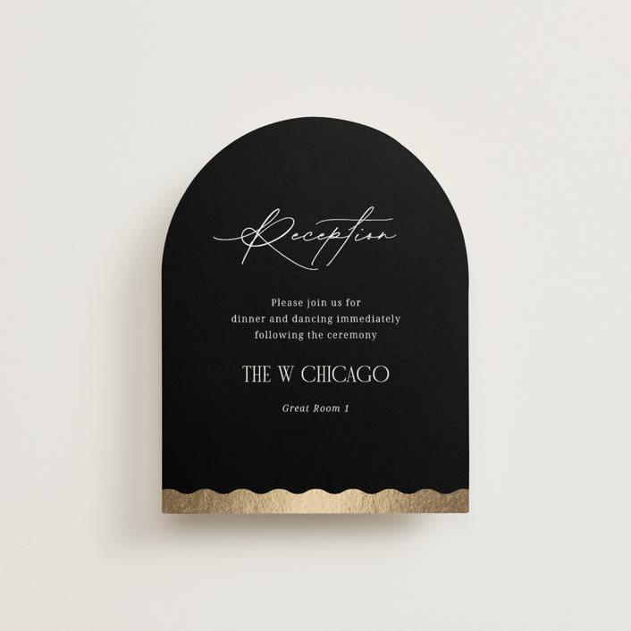 "Inventive" - Reception Cards in Pepper by Olivia Raufman - Front