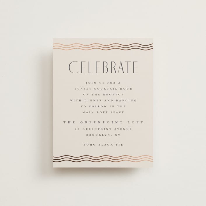 "Newberry" - Reception Cards in Bisque by Kristie Kern - Front