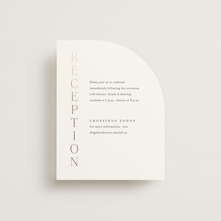 "Initialed" - Reception Cards in Chantilly by Jessica Williams - Front