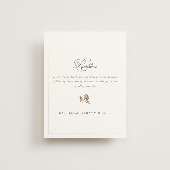 "Here With You" - Reception Cards in Classic Bride by Design Lotus - Front