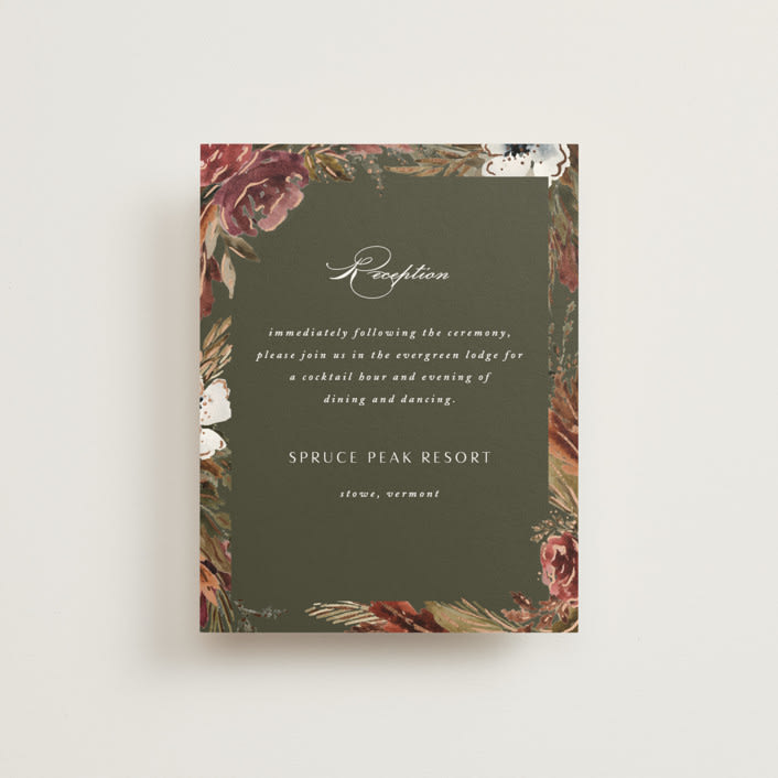 "poetique" - Reception Cards in Autumn by Kate Ahn - Front