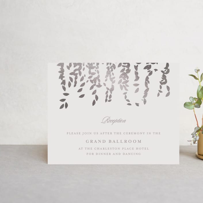 "Cascade" - Reception Cards in Mist by Lori Wemple - Front