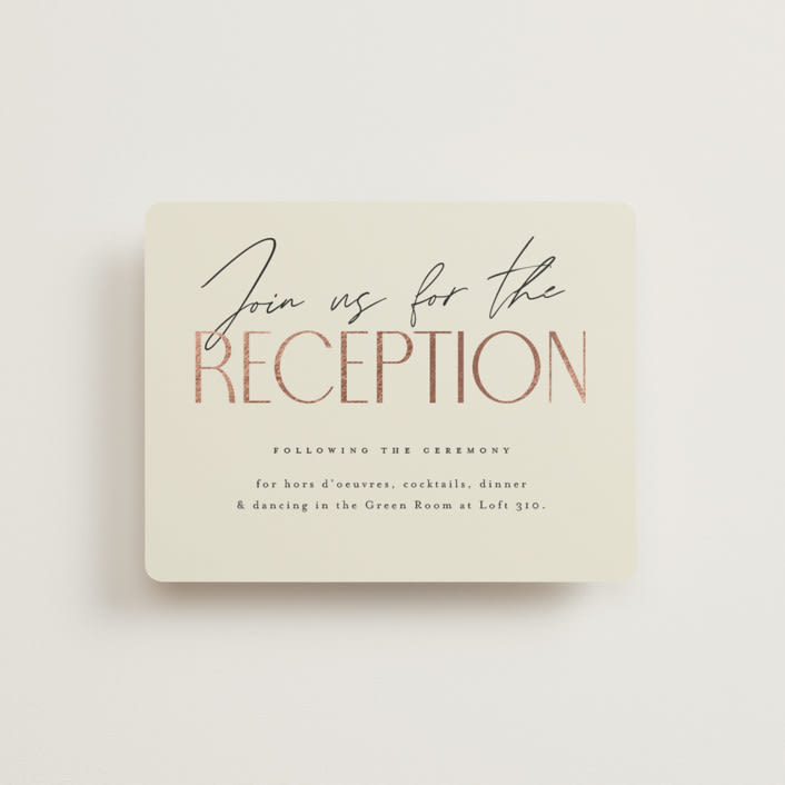 "Together" - Reception Cards in Cream Puff by Pixel and Hank - Front
