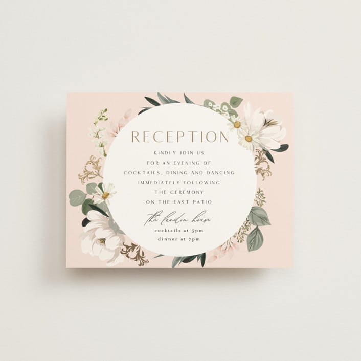 "Country Garden" - Reception Cards in Verdant by Susan Moyal - Front