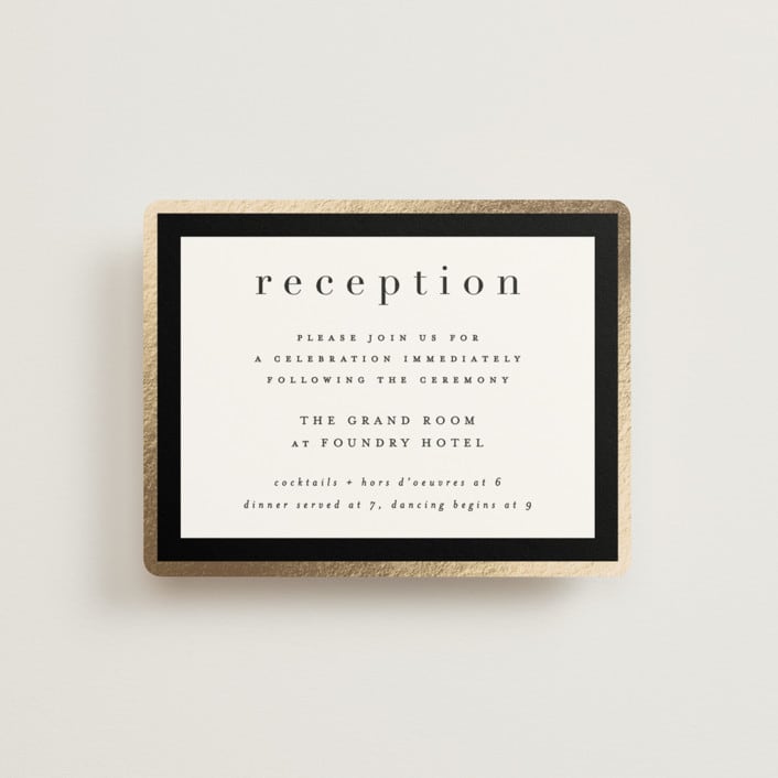 "Handsome Border" - Reception Cards in Chalkboard by Hooray Creative - Front