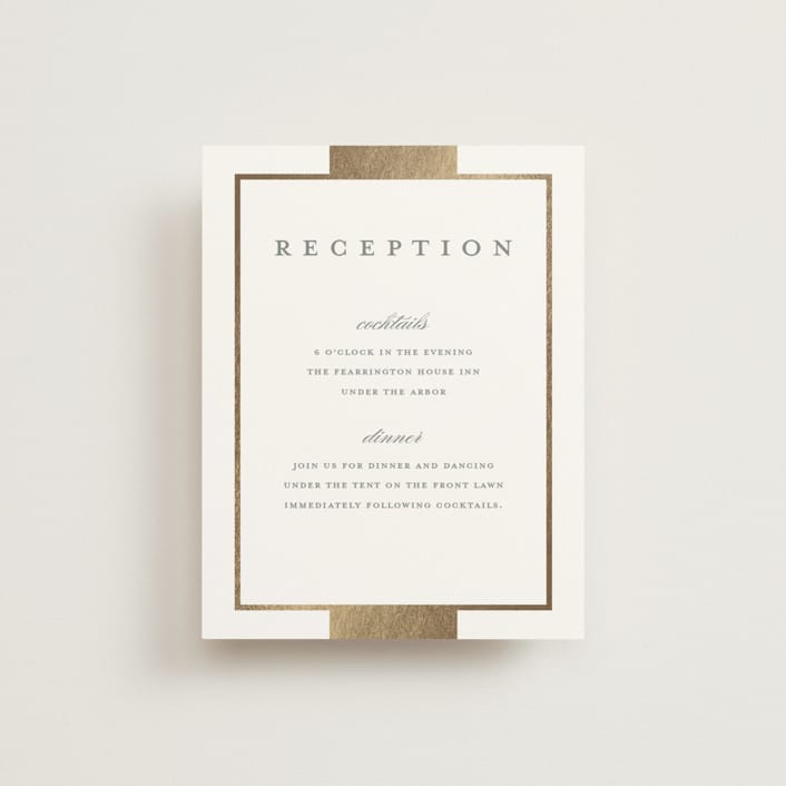 "Refined style" - Reception Cards in Slate by Stacey Meacham - Front