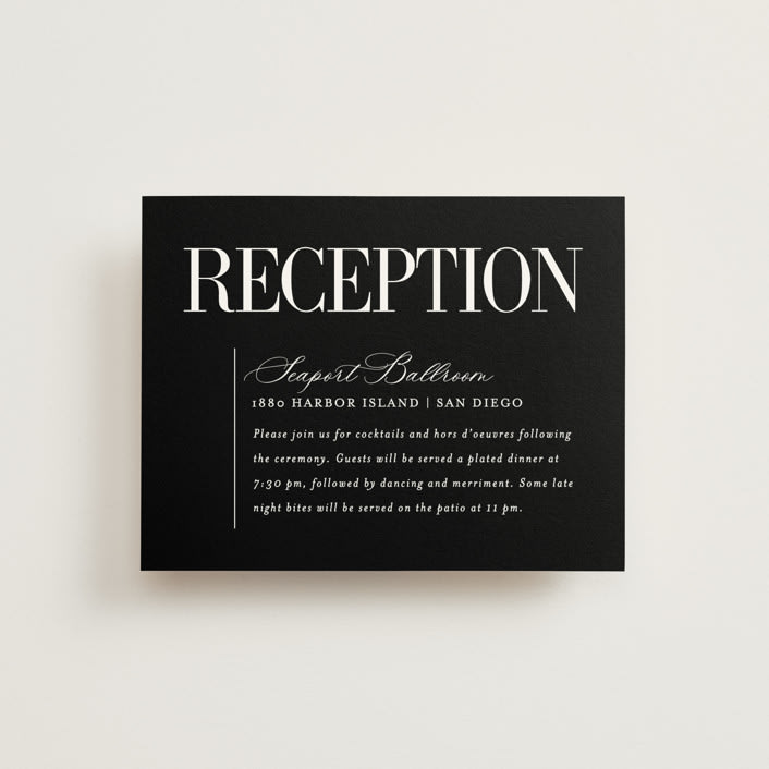 "This and That" - Reception Cards in Diamond by Jessica Corliss - Front